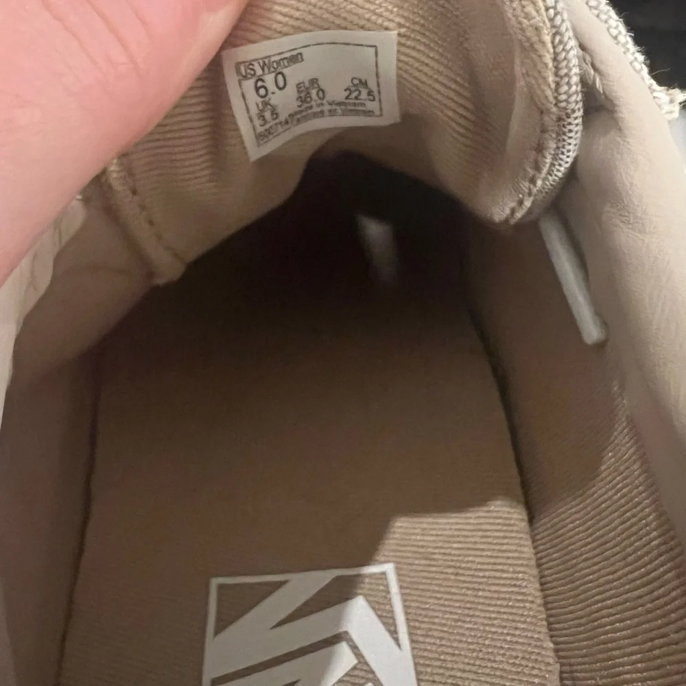 Beige Canvas Vans Sneakers